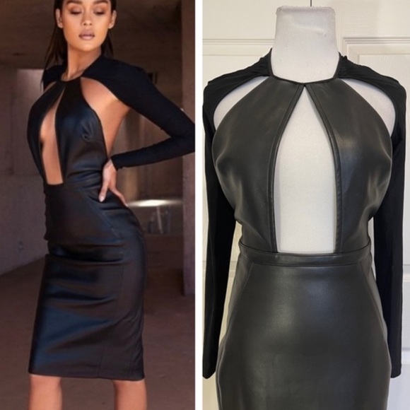 ✨ SOLD ✨ House of CB Kiasu Vegan Leather dress - Picture 5 of 8